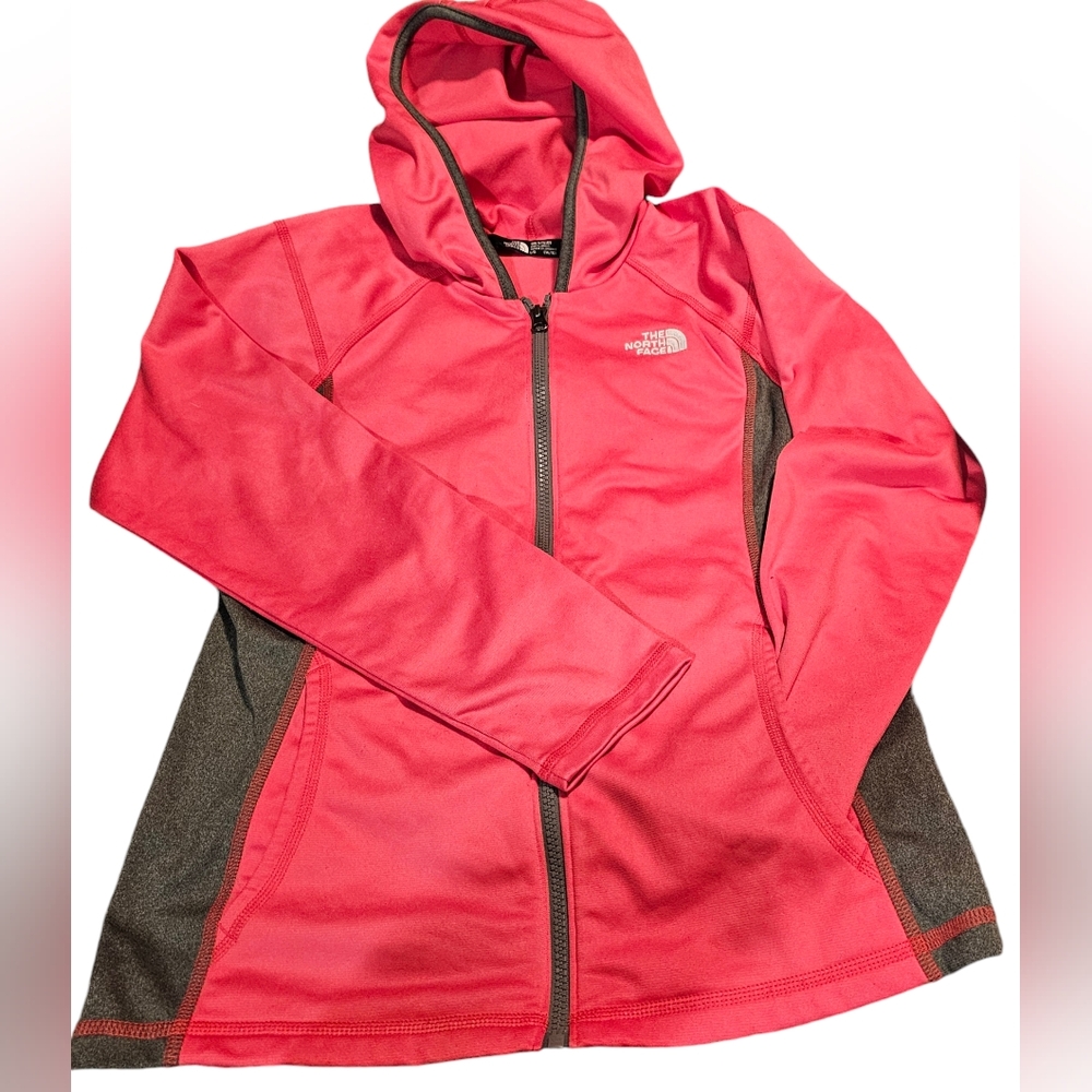 The North Face Fleece Jacket Full-Zip Hoodie Girl's Size Large Size 14/16 EUC
